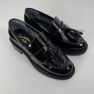 Seychelles Final Call Patent Leather Black Loafers Size 6.5